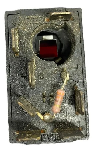 Botão Pisca Alerta Vw Gol Parati 1984 1995 Zbc953235 Oem Preto Com Vermelho - Imagem 3