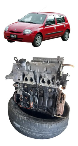 Motor Parcial Renaul clio 1.0 8v  C/Baixa e Nota Original - Imagem 1