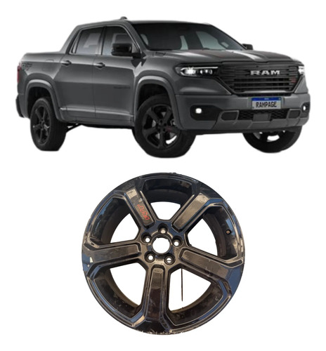 Roda Ram Rampage Hurricane R/t Aro 19 Original (unidade) Preto - Imagem 5