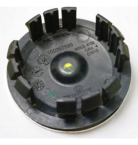 Calotinha Centro Roda Original Fiat Strada ,pulse 23/25 Preto Com Logo Prateado - Imagem 2