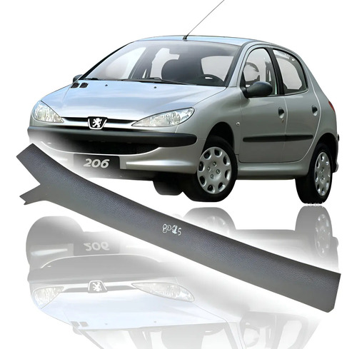 Moldura Coluna Esquerda Peugeot 206 01/12 9625053477 Cinza