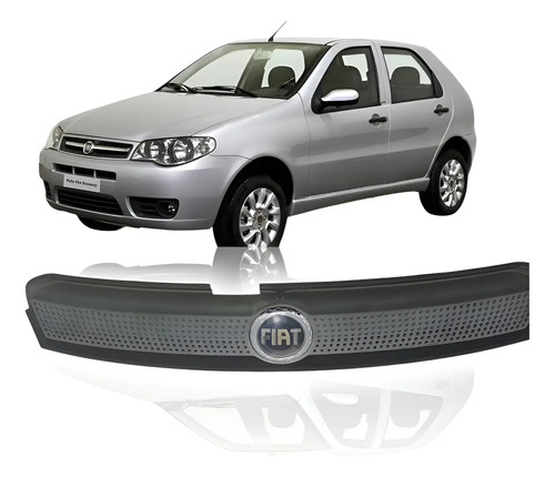 Grade Dianteiro Fiat Palio Siena Strada 04/10 73533594 Prateado