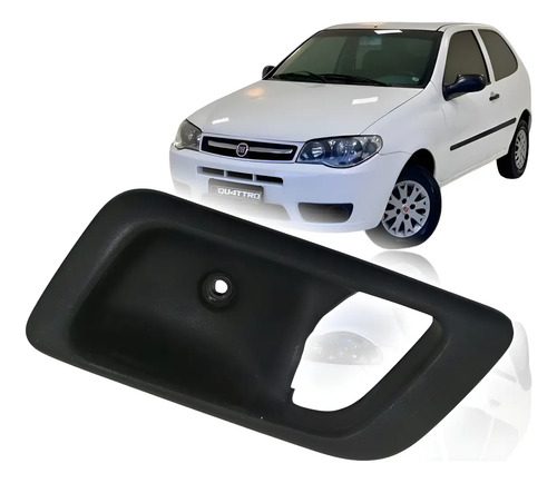 Maçaneta Interna Lado Direito Fiat Palio Siena 08/12 Preto Dianteira
