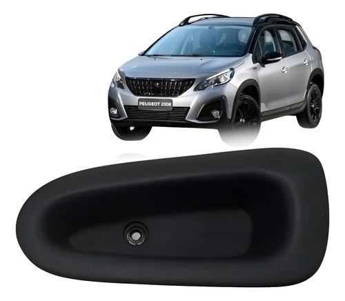 Moldura Puxador D Porta Esquerdo Traseiro Peugeot 206 02/07 Preto