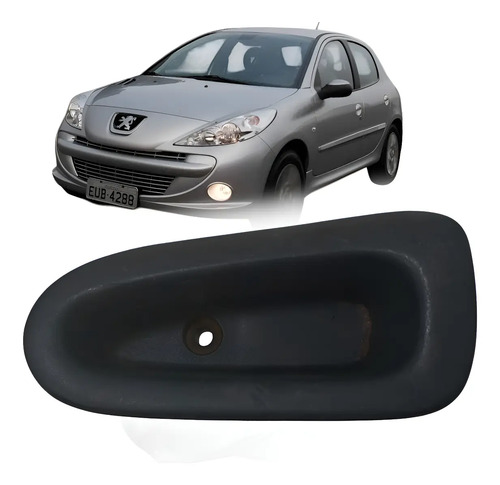 Puxador Porta Dianteira Lado Esquerdo Peugeot 206 207 08/14 Preto