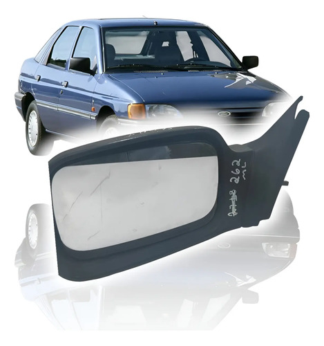 Retrovisor Ford Courier Manual Lado Esquerdo 87/92