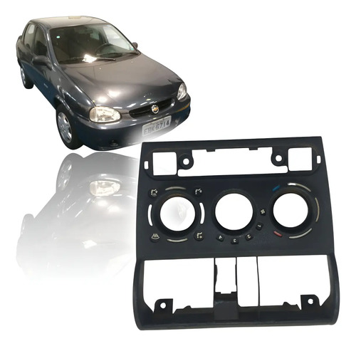 Moldura Central Painel C/ Ar Preto Chevrolet Corsa 94/08 - Imagem 1