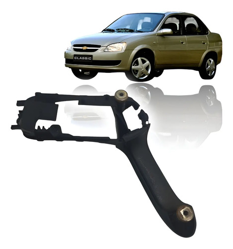 Puxador Porta Diant Esquerda Chevrolet Corsa Classic 94/14 Preto Dianteira