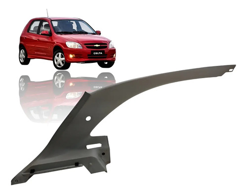 Suporte Tampão Traseiro Esquerdo Chevrolet Celta 03/07 Cinza - Imagem 1