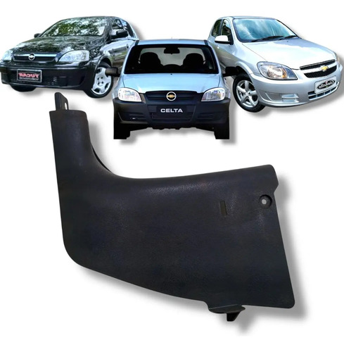 Moldura Soleira Coluna Esquerda Gm Corsa Classic 2012 A 2016 Preto Interna - Imagem 1