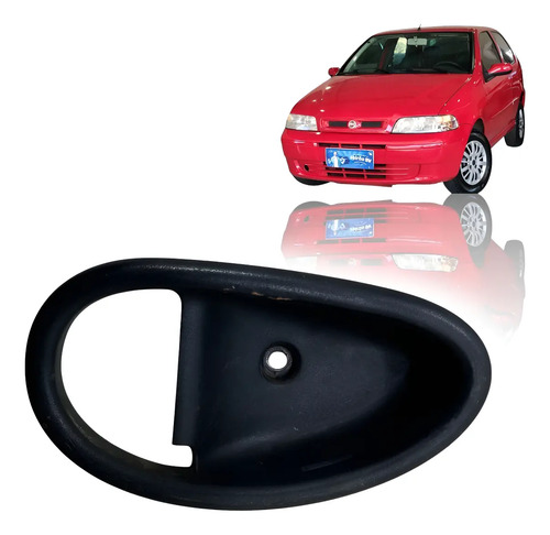 Moldura Da Maçaneta Interna Fiat Palio Siena Strada 96/06 Preto Dianteira/traseira