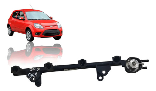 Flauta Bico Injetor Combustível Ford Fiesta Ka 08/13 - Imagem 1