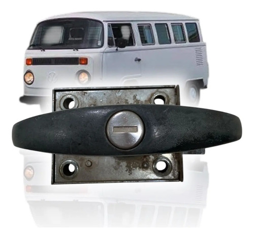 Maçaneta C/fechadura Externa Dianteir Vw Kombi Clipper 75/96 Preto Dianteira/traseira