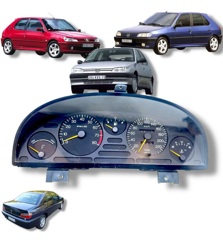 Painel Instrumento Velocímetro Peugeot 1.8 8v 405 1993 1995 Preto