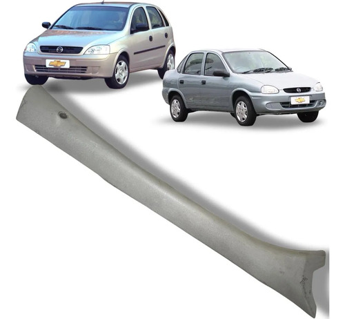 Moldura Coluna La/direito Parabrisa Gm Corsa 1.0 1997 A 2002 Bege