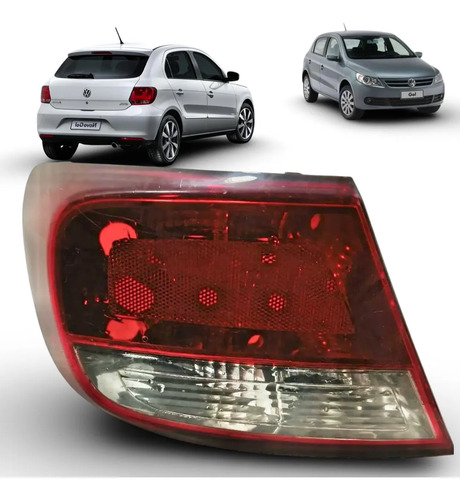 Farol Traseiro Lado Esquerdo Volkswagen Gol G5 2005 A 2013 Esquerdo/motorista - Imagem 1
