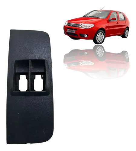 Moldura Botões Vidro Elétrico Fiat Palio 2004/2011 Preto