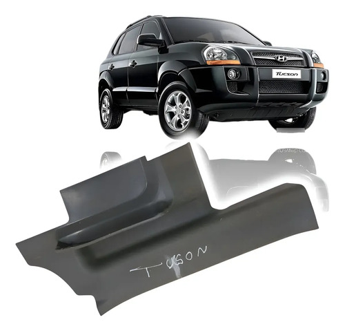 Acabamento Da Soleira Traseira Direita Hyundai Tucson 07/15 Preto