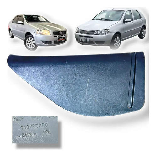 Acabamento Porta Traseiro La/esquerdo Fiat Palio 2007 A 2008 Preto