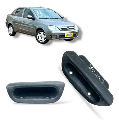 Puxador Porta Traseira L/esquerdo Gm Corsa Classic 2002 2012 Preto Traseira