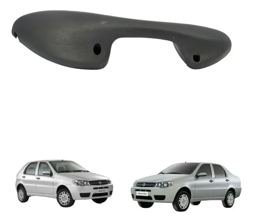 Puxador Apoia Braço Porta Dianteira Direita Fiat Siena 2010 Cinza-escuro