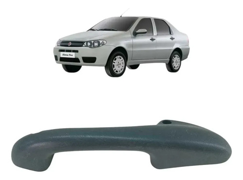 Puxador Int Porta Diant Esq Siena Fiat Palio 1996 A 2003 Cinza-escuro