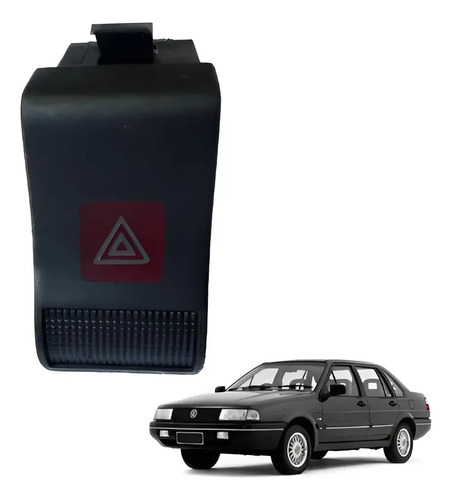 Botão Pisca Alerta Santana Quantum 91/98 Original Preto