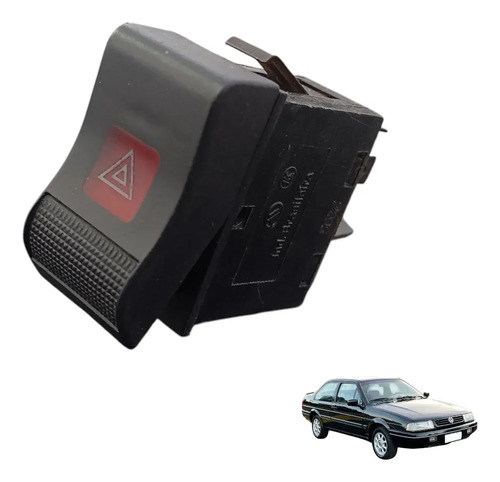 Botão Pisca Alerta Painel Vw Santana E Quantum 91 97 Preto