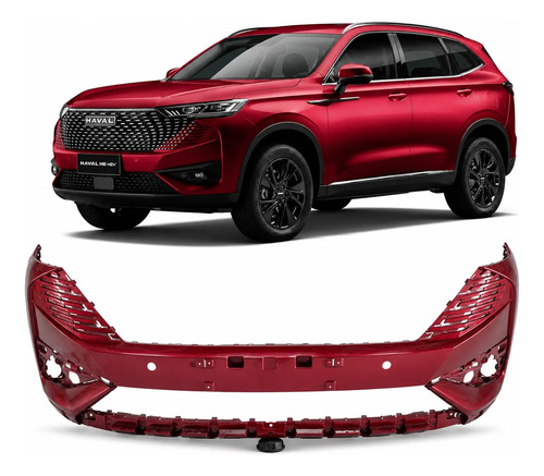 Para-choque Dianteiro Gwm Haval 6 2023 Com Detalhe Vermelho