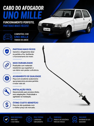 Cabo Do Acelerador Fiat Uno Mille Ex 1.0 2009 - Imagem 3
