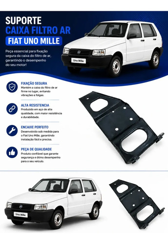 Suporte Caixa Filtro Ar Fiat Uno Mille 2006 2007 2008 2009