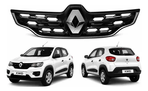 Grade Kwid 2017/2020 Preta Cor Preto Com O Emblema Preto - Imagem 1