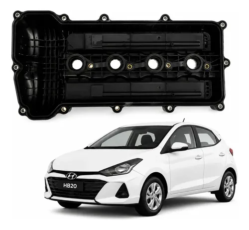 Tampa Válvula Motor Hb20 1.6 16v 2014 2016 2017 2018 2019 Preto - Imagem 1