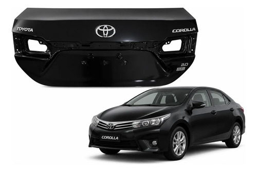 Tampa Porta Malas Toyota Corolla 2015 A 2019 Preto Prime - Imagem 1