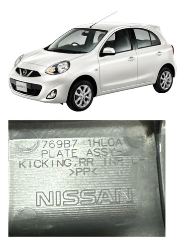 Soleira Interna Porta Traseira Esquerda Nissan March 14 1.6 Cinza-escuro - Imagem 3