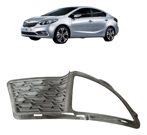 Moldura Milha Esquerdo Kia Cerato 2008 A 2013 Preto Esquerdo