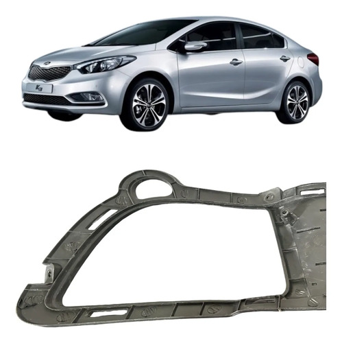 Moldura Milha Esquerdo Kia Cerato 2008 A 2013 Preto Esquerdo - Imagem 3
