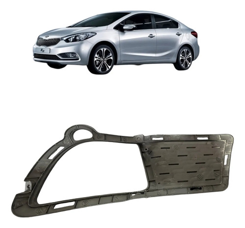 Moldura Milha Esquerdo Kia Cerato 2008 A 2013 Preto Esquerdo - Imagem 4
