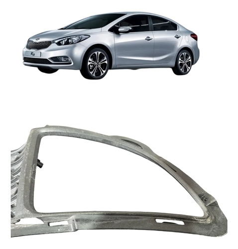 Moldura Milha Esquerdo Kia Cerato 2008 A 2013 Preto Esquerdo - Imagem 5