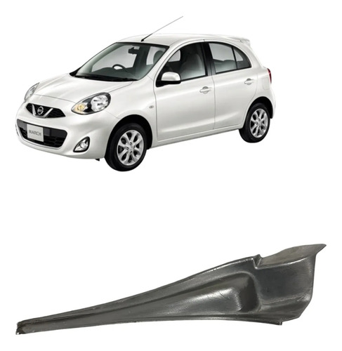Acabamento Churrasqueira Esquerdo Nissan March Versa  12/19 Preto