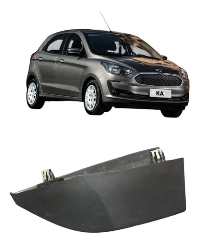 Moldura Interna Retrovisor Esquerdo Ford Ka 2018 Preto Orig Preto - Imagem 4