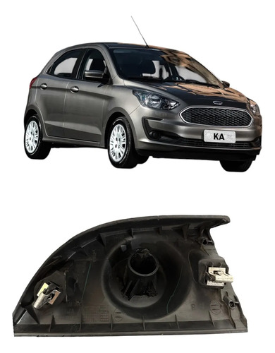 Moldura Retrovisor Inter Direito Ford Ka 2015 E3b5a234 Preto - Imagem 2