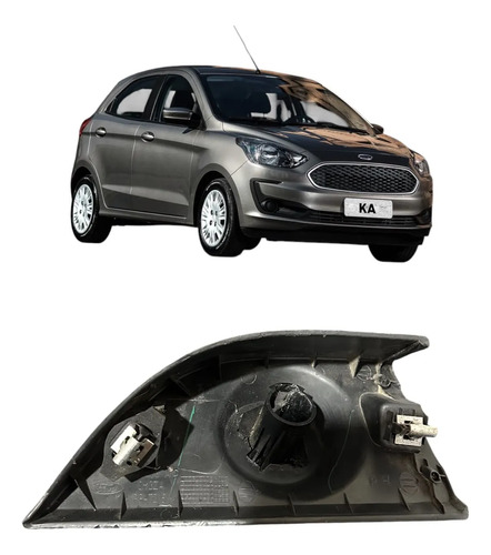 Moldura Retrovisor Inter Direito Ford Ka 2015 E3b5a234 Preto - Imagem 4