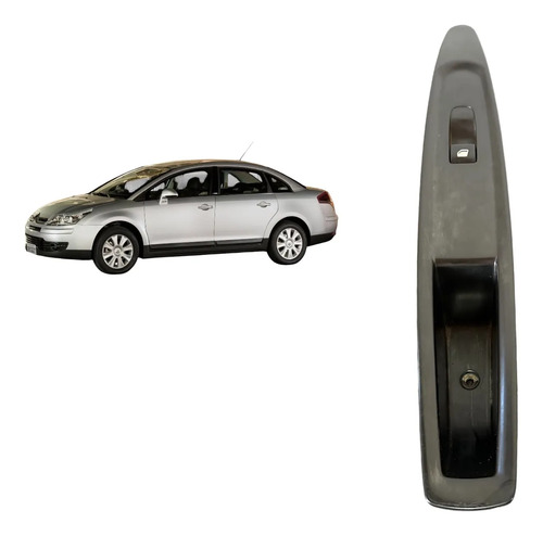 Moldura Botão Porta Citroen C4 Dianteira Direita 9660609877 Cinza