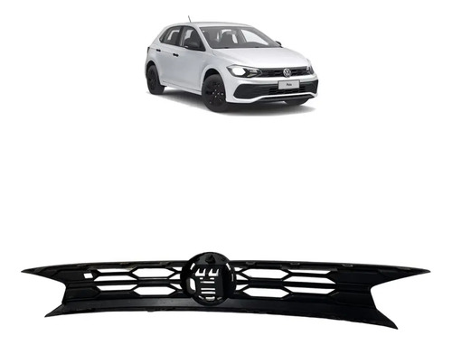 Grade Superior Volkswagen Polo Track 2023 2024 Preto Fosco