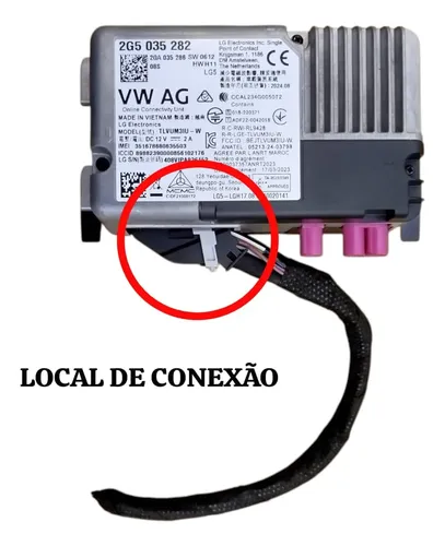 Plug Conector Módulo Conforto Vw Nivus T-cross 2020 A 2026 - Imagem 2