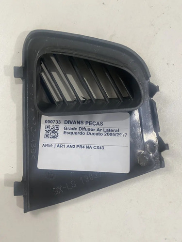 grade difusor ar lateral esquerdo ducato 2005/2017 - Imagem 2