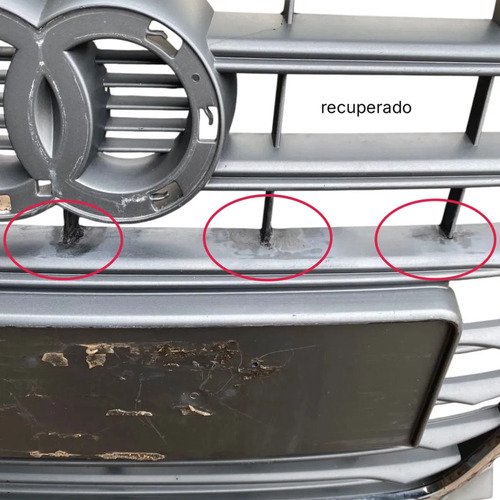 Grade Dianteira Pára-choque Audi A3 2013 2016 Original Preto Fosco - Imagem 2