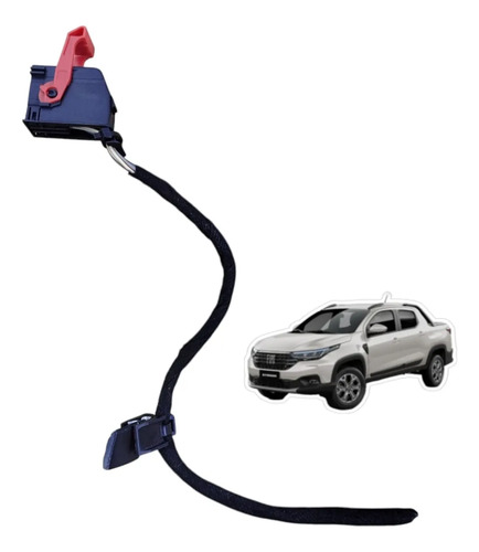 Plug Conector Comando Pisca Alerta Fiat Strada 2021 A 2024 Preto Com Detalhe Vermelho