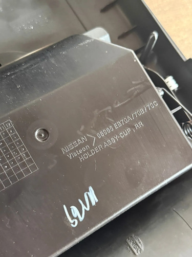 Porta Copos Traseiro Nissan Frontier 2009 A 2015 Preto - Imagem 4